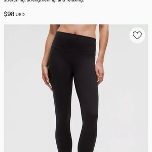 Lululemon Align 25” Women’s Black yoga pants, women’s size 4